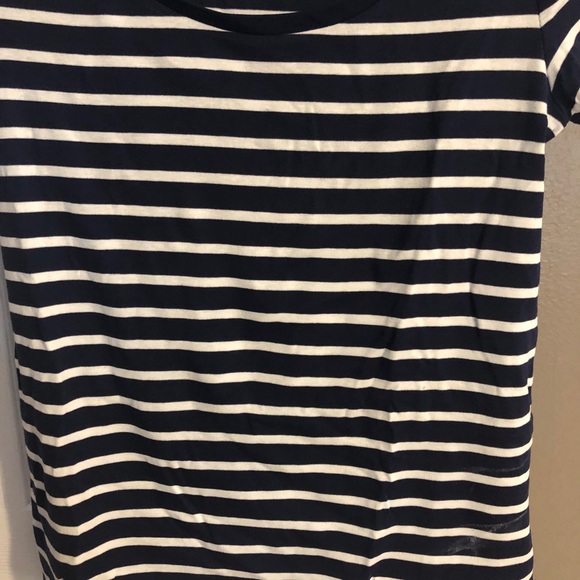 Navy/white stripe luxe knit top. - Picture 4 of 5